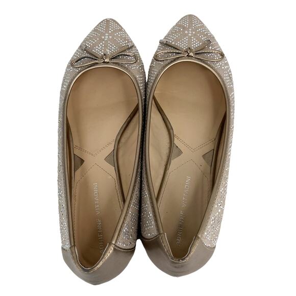 Adrienne Vittadini Bailean Flats 9.5M Gold Studded - Picture 4 of 9